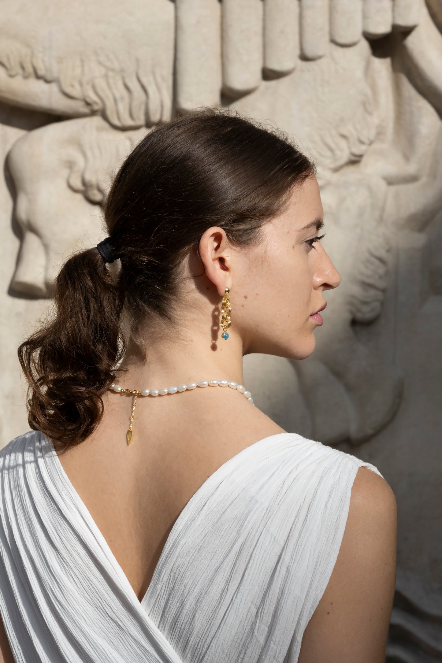 Physis pearl and gold vermeil necklace